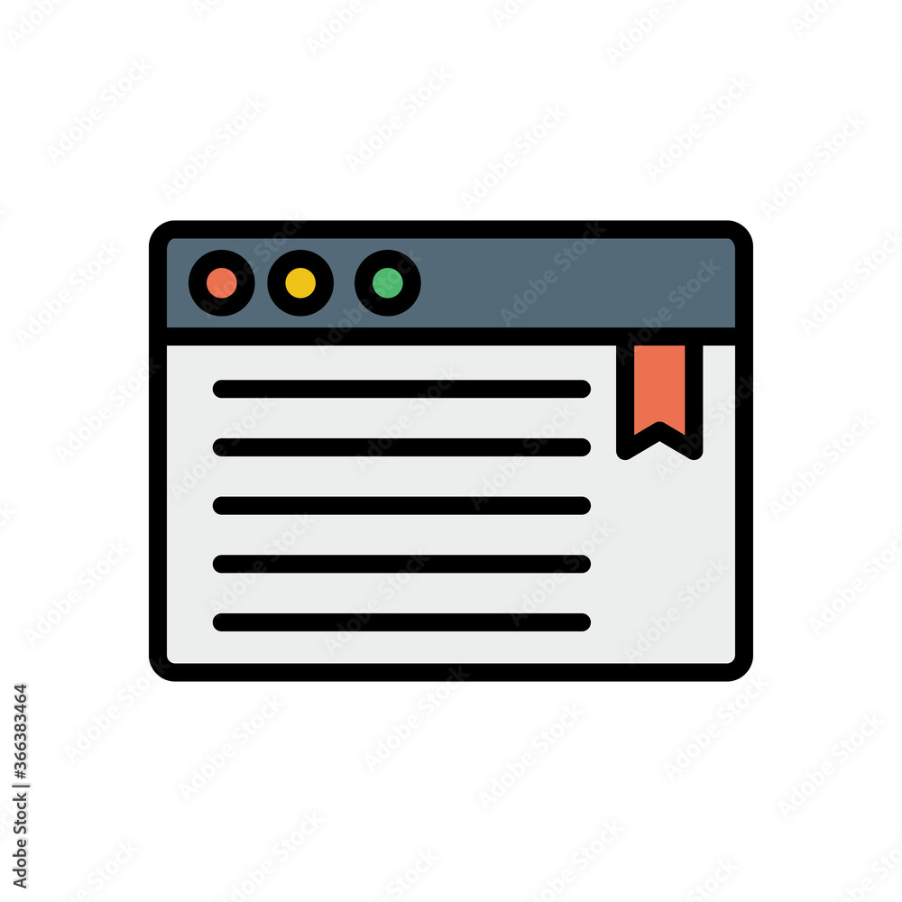 Poster browser, web site, text, book icon. simple color with outline vector elements of internet explorer i