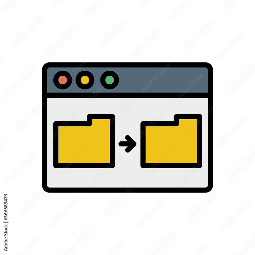 Aufkleber browser, web site, folder icon. simple color with outline vector elements of internet explorer icons