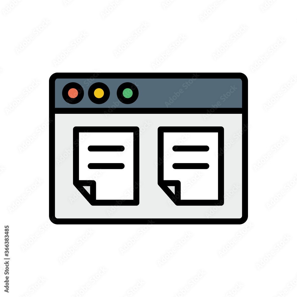 Aufkleber browser, web site, files icon. simple color with outline vector elements of internet explorer icons 