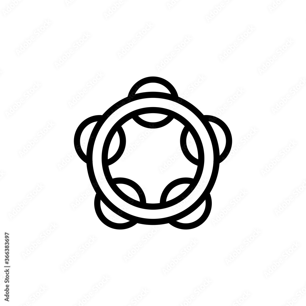 Poster bracelet icon. simple line, outline vector elements of rock n roll icons for ui and ux, website or m