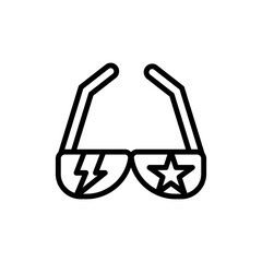 Sunglasses icon. Simple line, outline vector elements of rock n roll icons for ui and ux, website or mobile application
