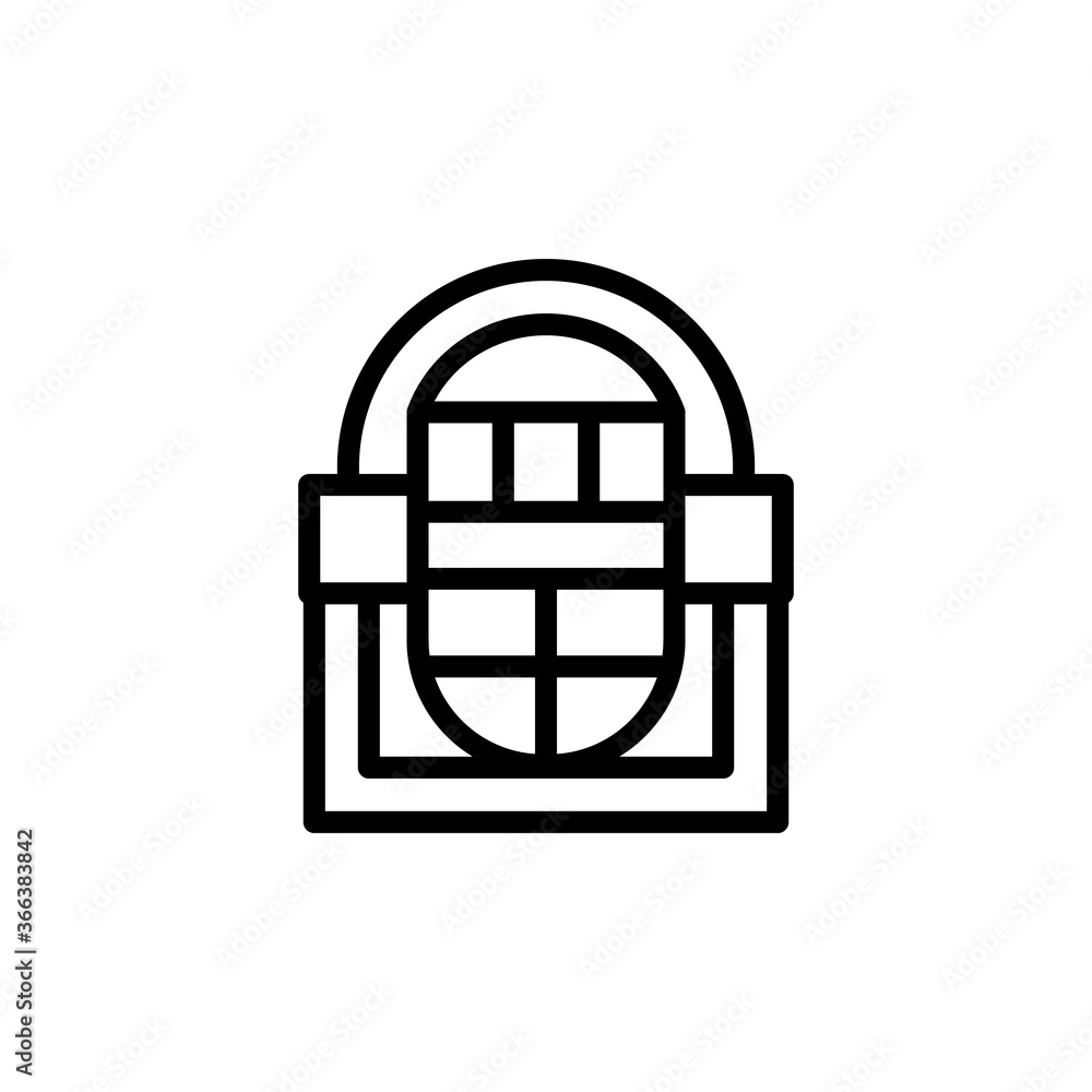 Poster music box icon. simple line, outline vector elements of rock n roll icons for ui and ux, website or 