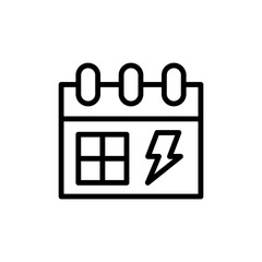 Calendar icon. Simple line, outline vector elements of rock n roll icons for ui and ux, website or mobile application