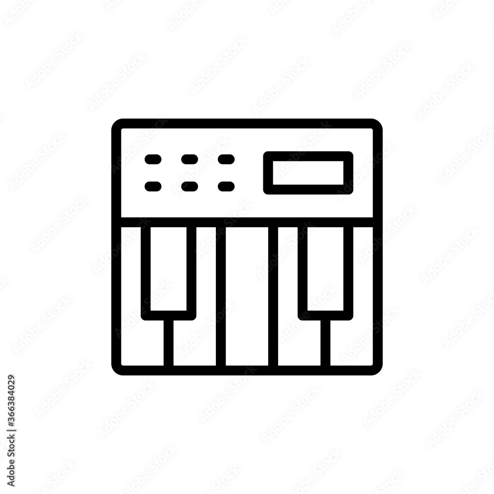 Poster organ icon. simple line, outline vector elements of rock n roll icons for ui and ux, website or mobi