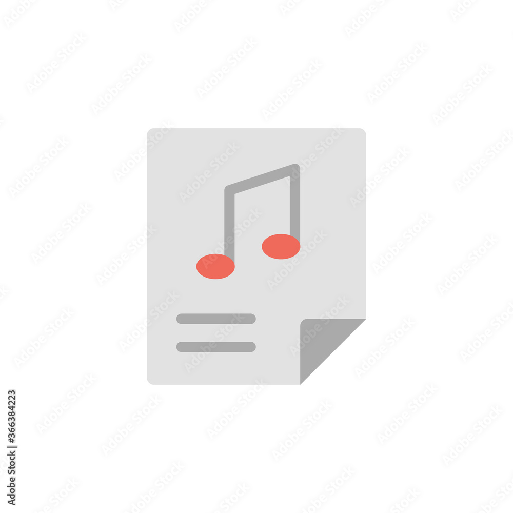 Poster paper, note icon. simple color vector elements of rock n roll icons for ui and ux, website or mobile