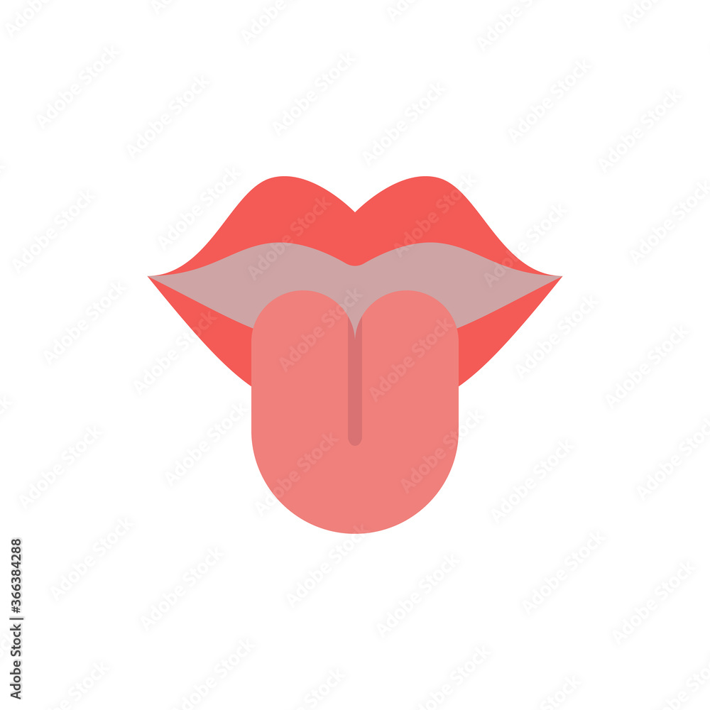 Poster lips icon. simple color vector elements of rock n roll icons for ui and ux, website or mobile applic