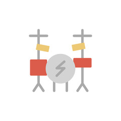 Obraz premium Orchestra, drum kit icon. Simple color vector elements of rock n roll icons for ui and ux, website or mobile application