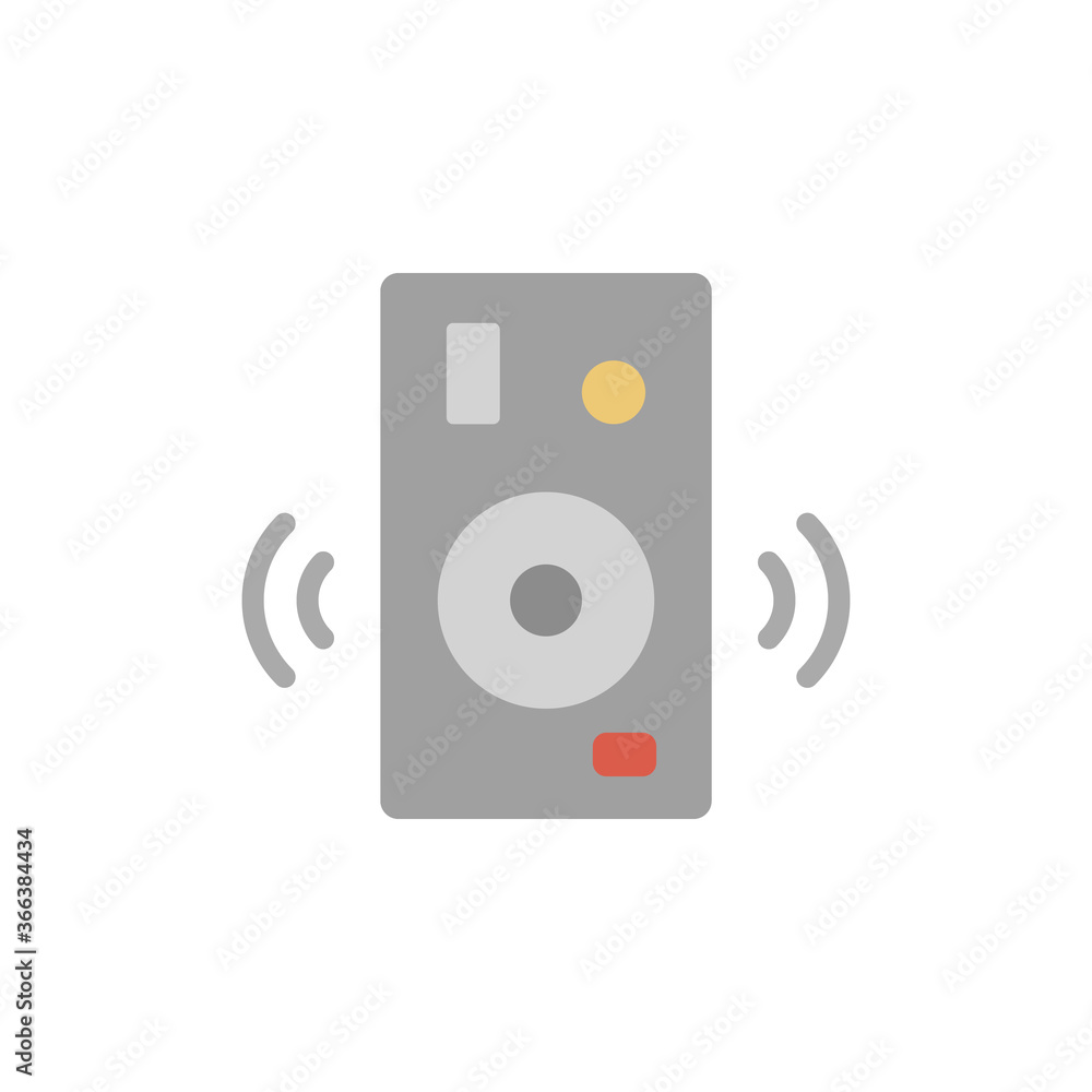 Poster music, speakers icon. simple color vector elements of rock n roll icons for ui and ux, website or mo