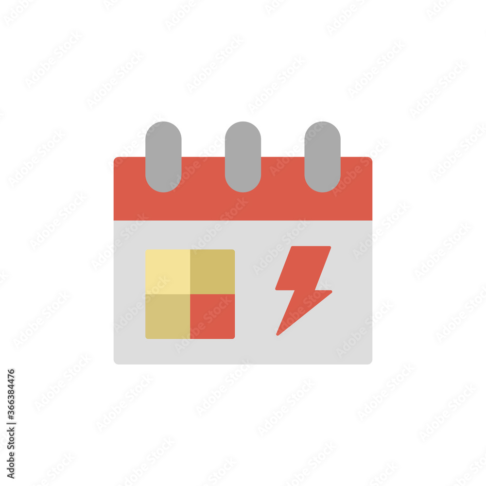 Poster calendar icon. simple color vector elements of rock n roll icons for ui and ux, website or mobile ap