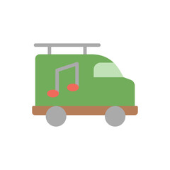 Music caravan icon. Simple color vector elements of rock n roll icons for ui and ux, website or mobile application