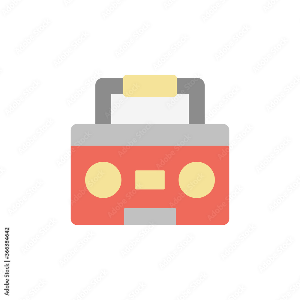 Aufkleber tape recorder icon. simple color vector elements of rock n roll icons for ui and ux, website or mobi
