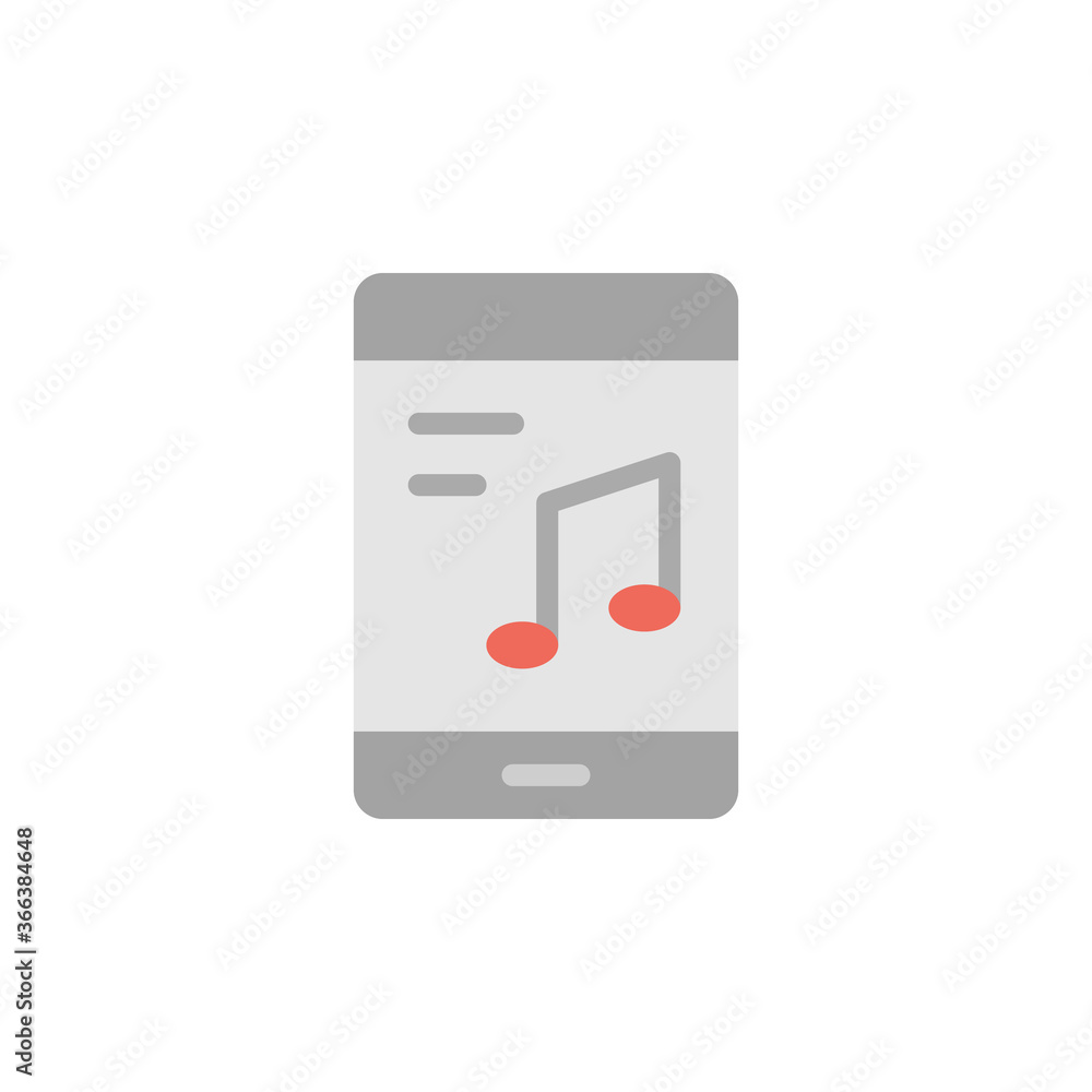 Poster application, smartphone, rock icon. simple color vector elements of rock n roll icons for ui and ux,