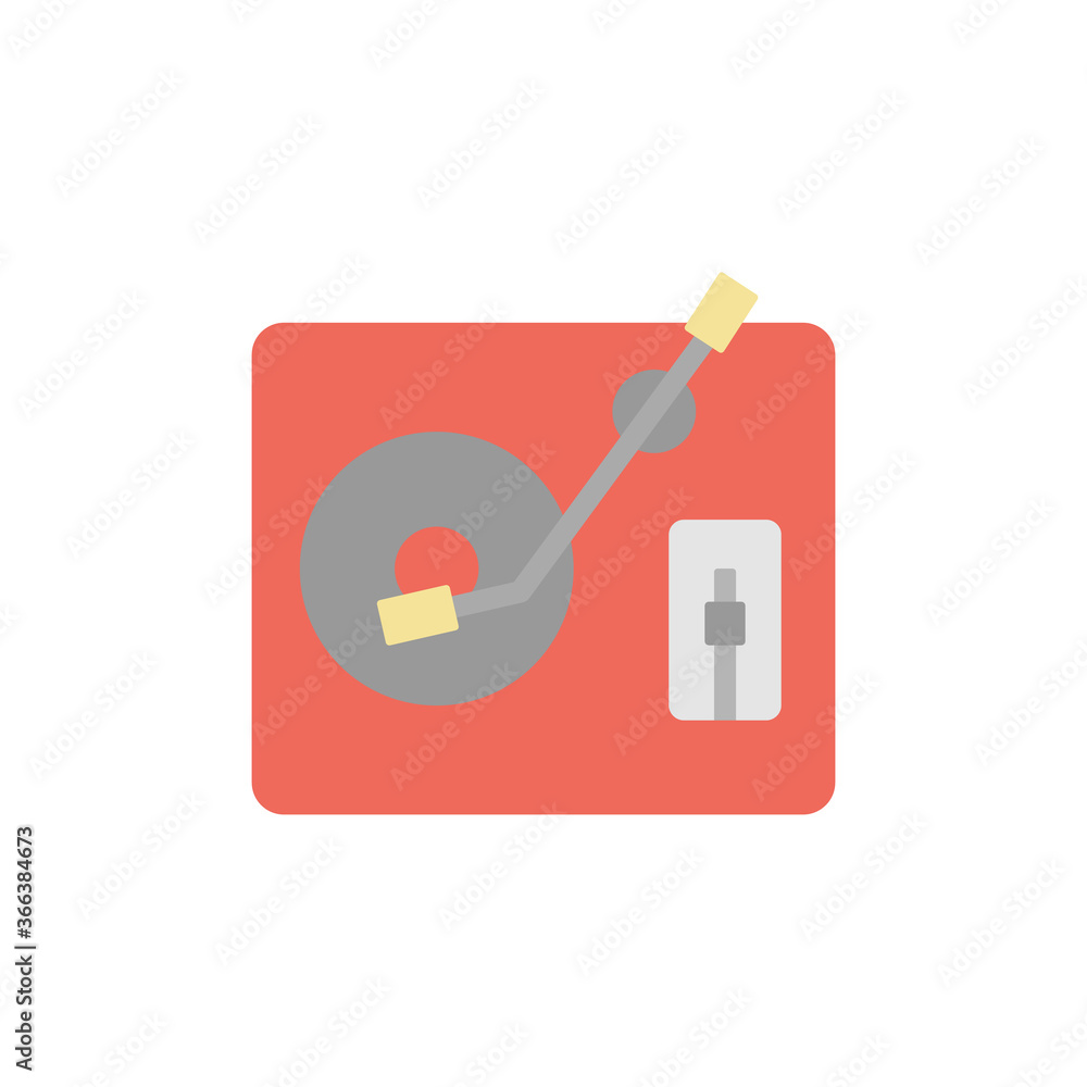 Poster disc icon. simple color vector elements of rock n roll icons for ui and ux, website or mobile applic