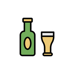 Drinks, goblet icon. Simple color with outline vector elements of rock n roll icons for ui and ux, website or mobile application