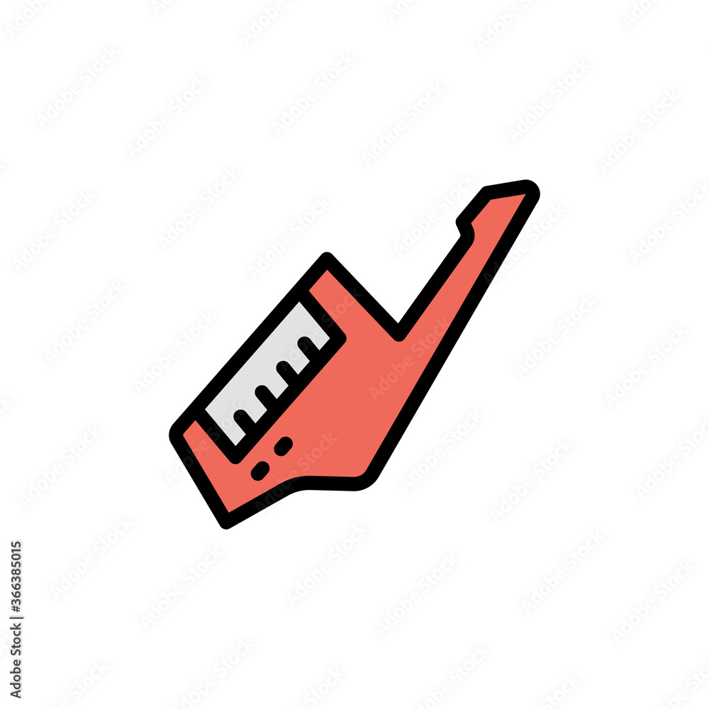 Aufkleber keytar icon. simple color with outline vector elements of rock n roll icons for ui and ux, website o