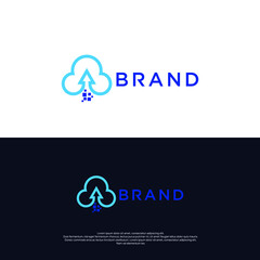 Cloud Tech Logo Design Template