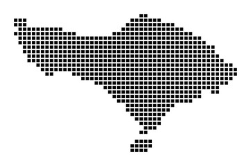 Fototapeta premium Bali map. Map of Bali in dotted style. Borders of the island filled with rectangles for your design. Vector illustration.