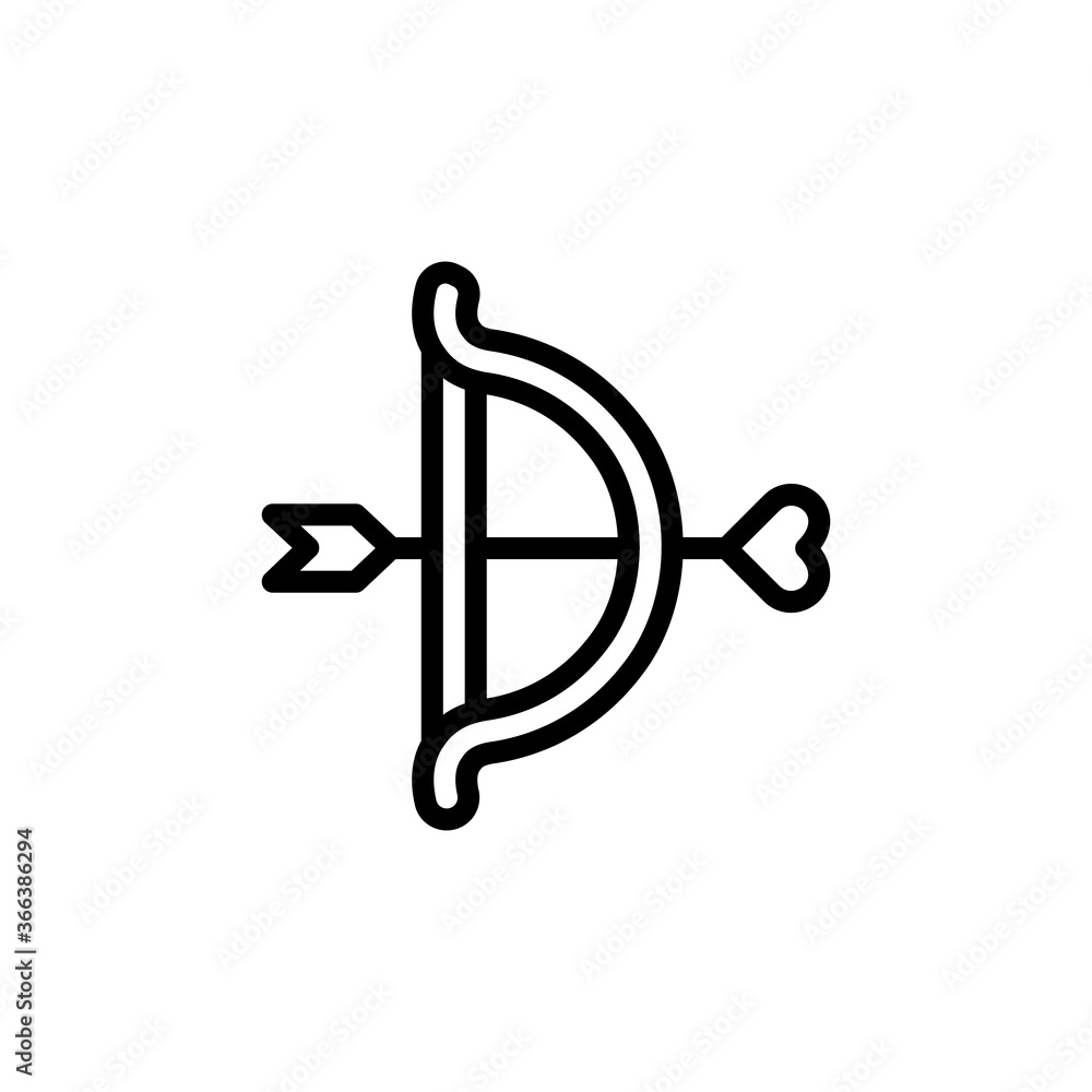 Poster arrow, heart icon. simple line, outline vector elements of marriage icons for ui and ux, website or 