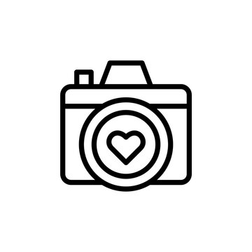 Camera, wedding icon. Simple line, outline vector elements of marriage icons for ui and ux, website or mobile application