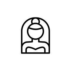 Bride, wedding icon. Simple line, outline vector elements of marriage icons for ui and ux, website or mobile application