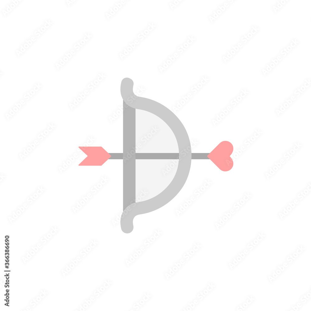 Poster arrow, heart icon. simple color vector elements of marriage icons for ui and ux, website or mobile a