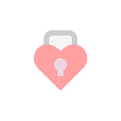 Love, heart, lock icon. Simple color vector elements of marriage icons for ui and ux, website or mobile application