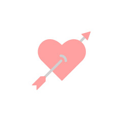 Love, heart, arrow icon. Simple color vector elements of marriage icons for ui and ux, website or mobile application