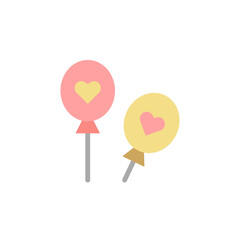 Balloons, wedding icon. Simple color vector elements of marriage icons for ui and ux, website or mobile application