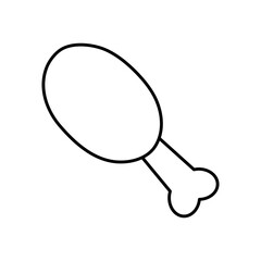 chicken thigh icon, line style