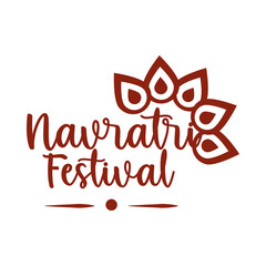 happy navratri indian celebration, goddess durga culture mythological silhouette style icon