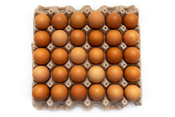 Egg carton on white background