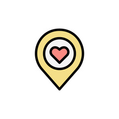 Placeholder, love icon. Simple color with outline vector elements of marriage icons for ui and ux, website or mobile application