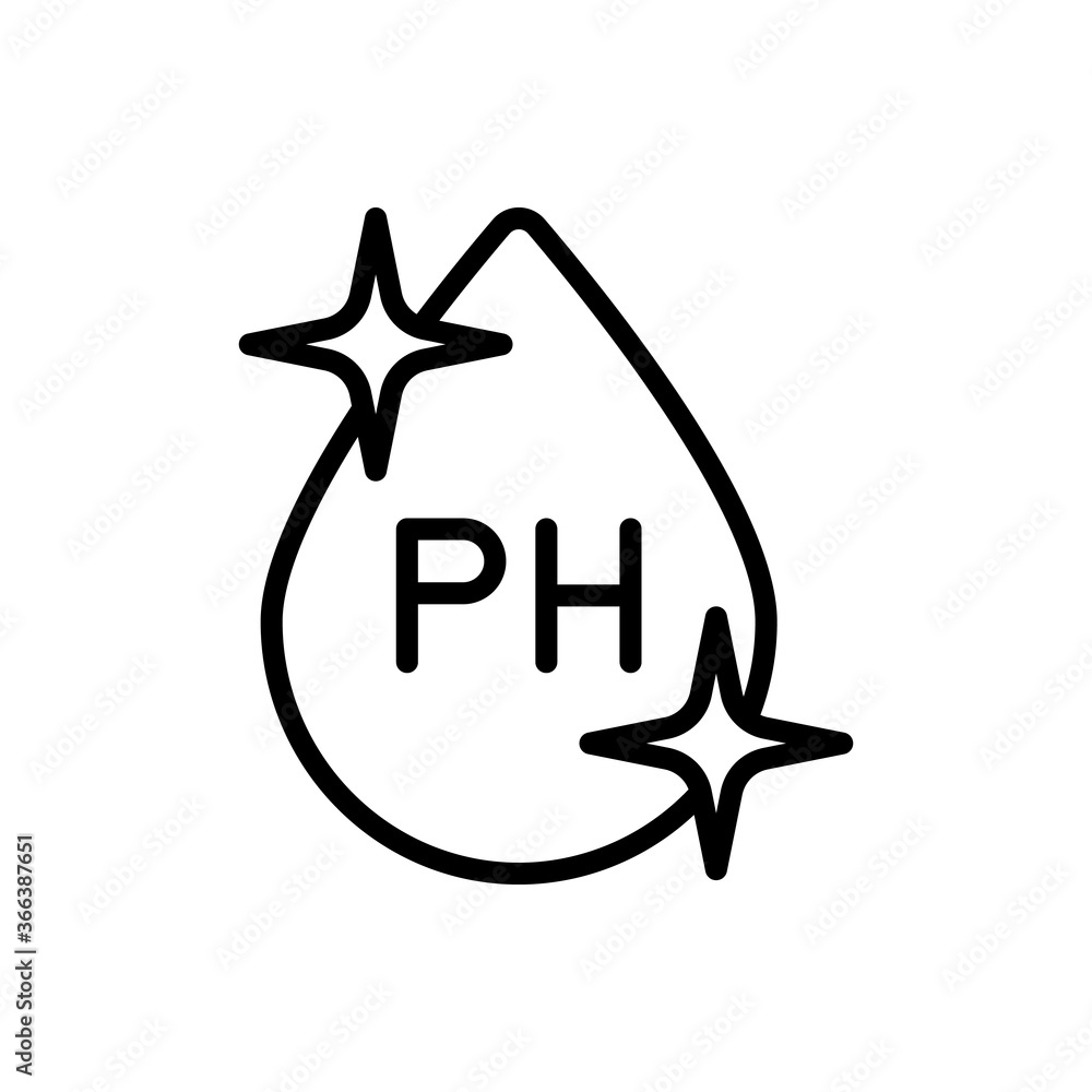 Poster ph, drop, water icon. simple line, outline vector elements of aqua icons for ui and ux, website or m