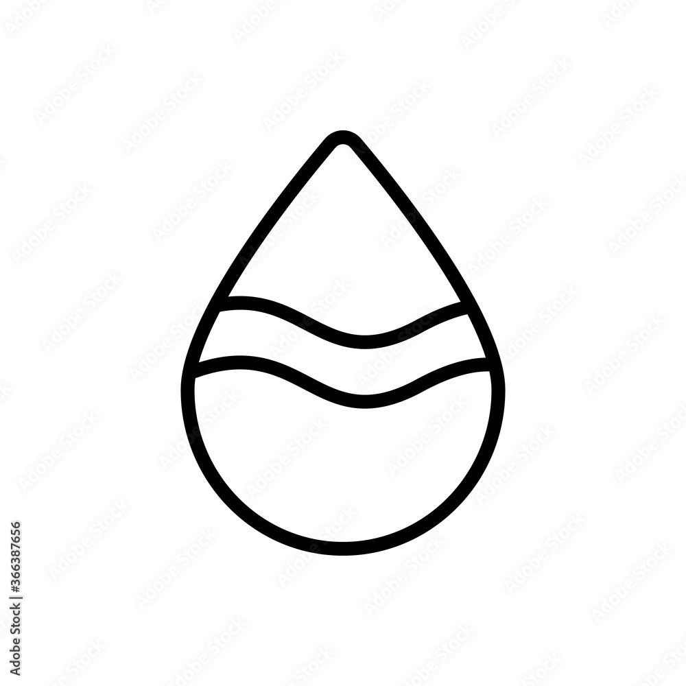 Poster h20, water icon. simple line, outline vector elements of aqua icons for ui and ux, website or mobile