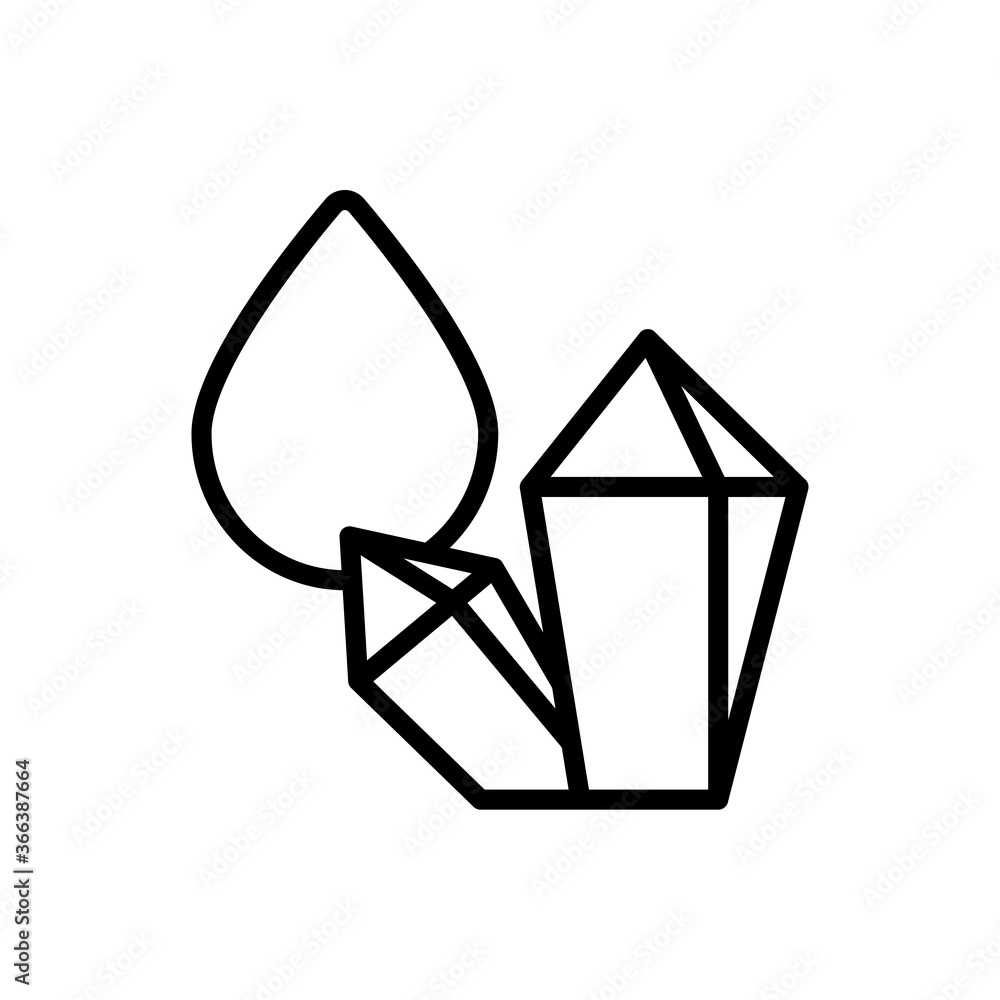 Poster mineral, water drop icon. simple line, outline vector elements of aqua icons for ui and ux, website 