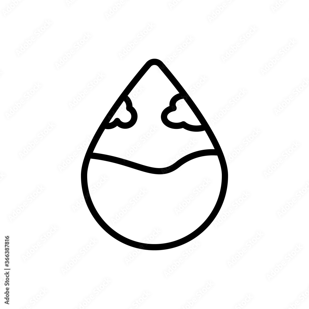 Poster ocean, drop, water icon. simple line, outline vector elements of aqua icons for ui and ux, website o
