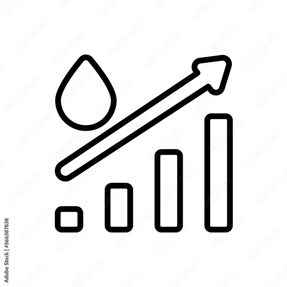Poster water diagnosis icon. simple line, outline vector elements of aqua icons for ui and ux, website or m