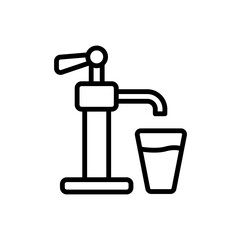 Pump, sauce, bottle icon. Simple line, outline vector elements of aqua icons for ui and ux, website or mobile application