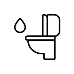 Wc, water icon. Simple line, outline vector elements of aqua icons for ui and ux, website or mobile application