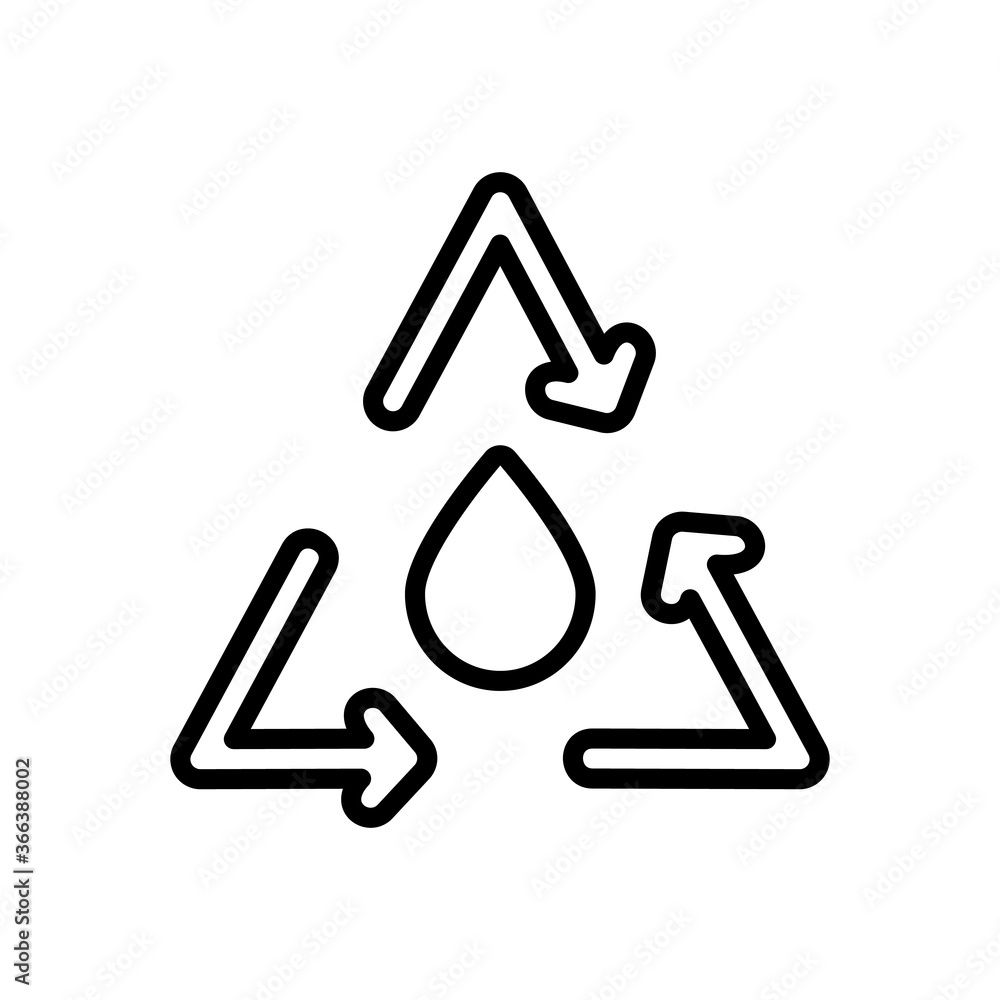 Aufkleber waste water, bin icon. simple line, outline vector elements of aqua icons for ui and ux, website or 