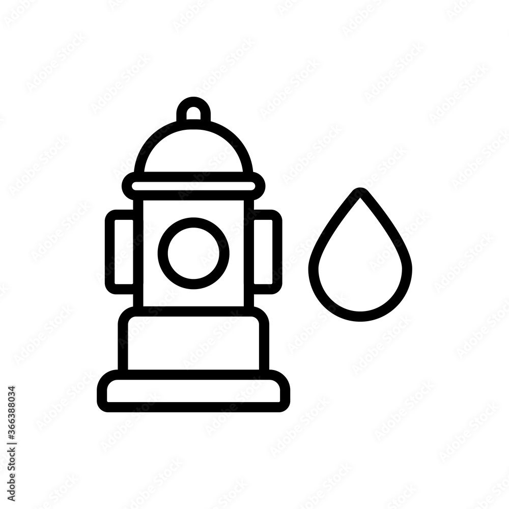 Poster hydro power, home icon. simple line, outline vector elements of aqua icons for ui and ux, website or