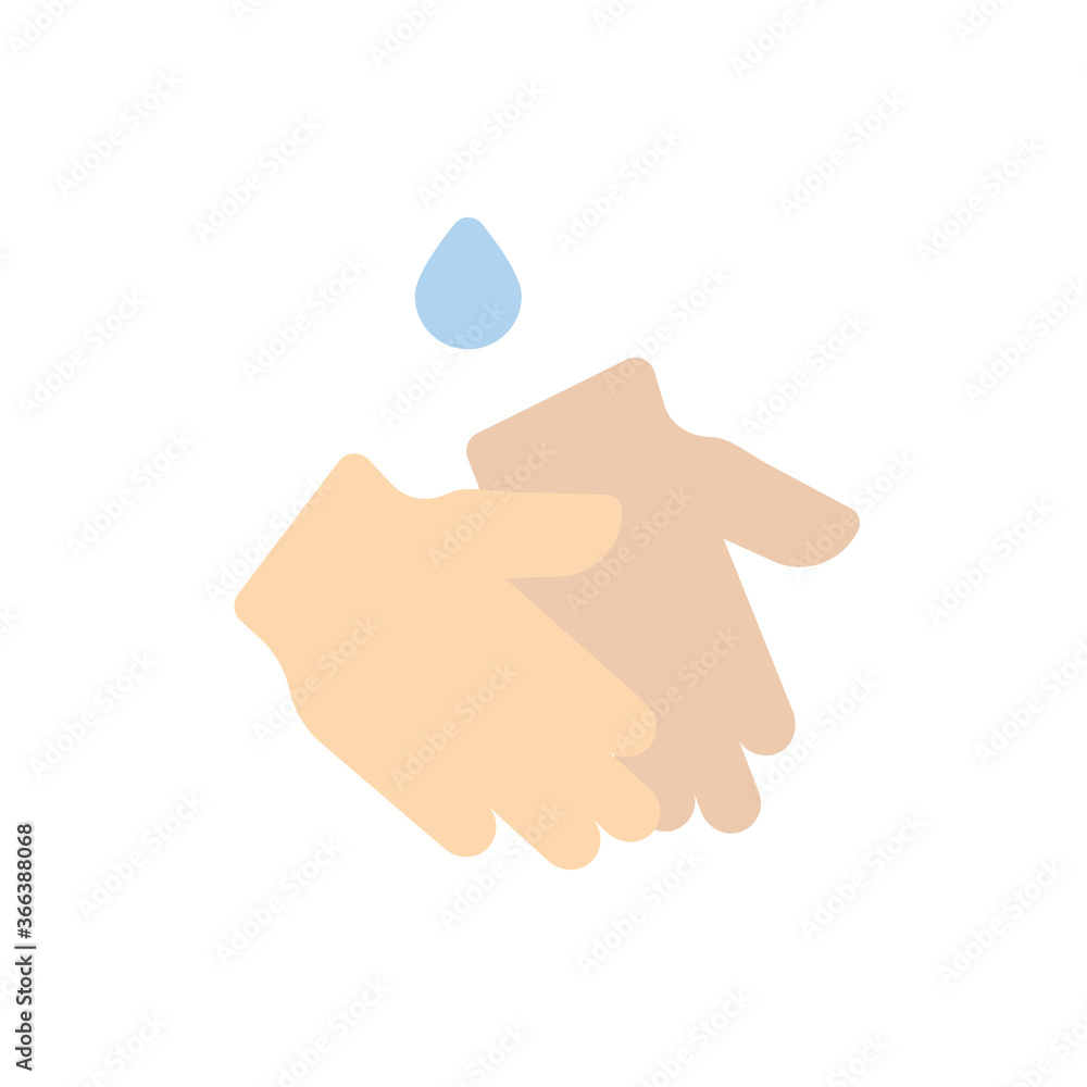 Aufkleber washing hands icon. simple color vector elements of aqua icons for ui and ux, website or mobile appl