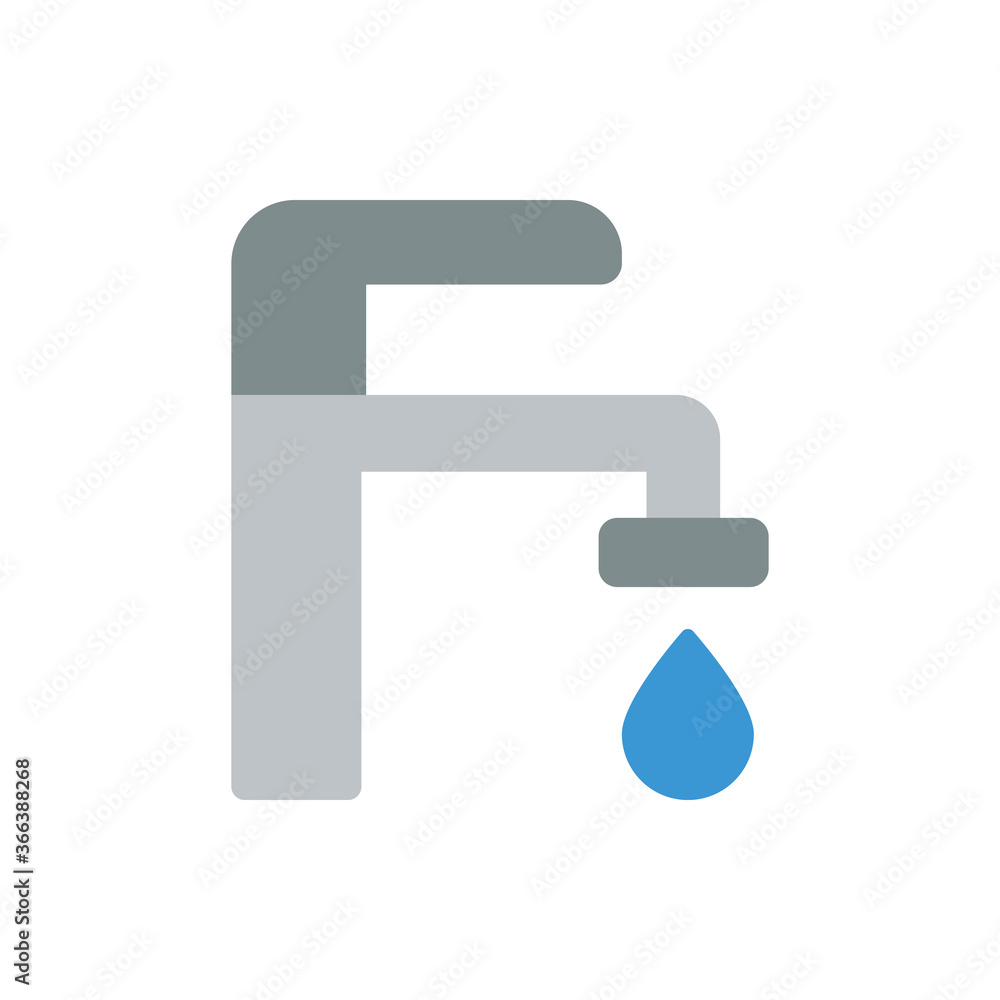 Aufkleber h2o, water, faucet icon. simple color vector elements of aqua icons for ui and ux, website or mobile