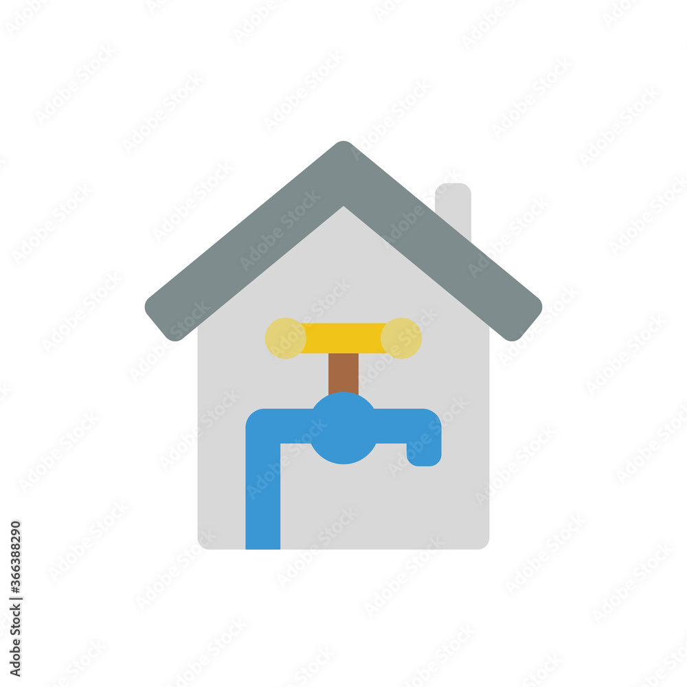Poster home, water icon. simple color vector elements of aqua icons for ui and ux, website or mobile applic