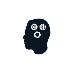 digital human head icon , technology head icon