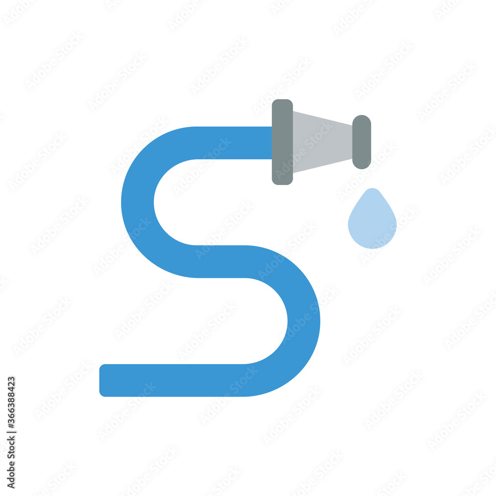 Poster hose, water icon. simple color vector elements of aqua icons for ui and ux, website or mobile applic