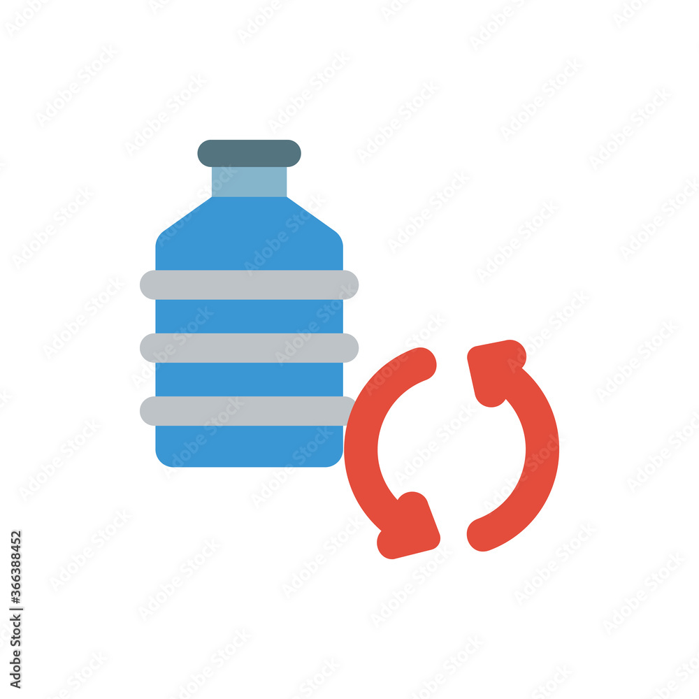 Poster recycle, water drop icon. simple color vector elements of aqua icons for ui and ux, website or mobil