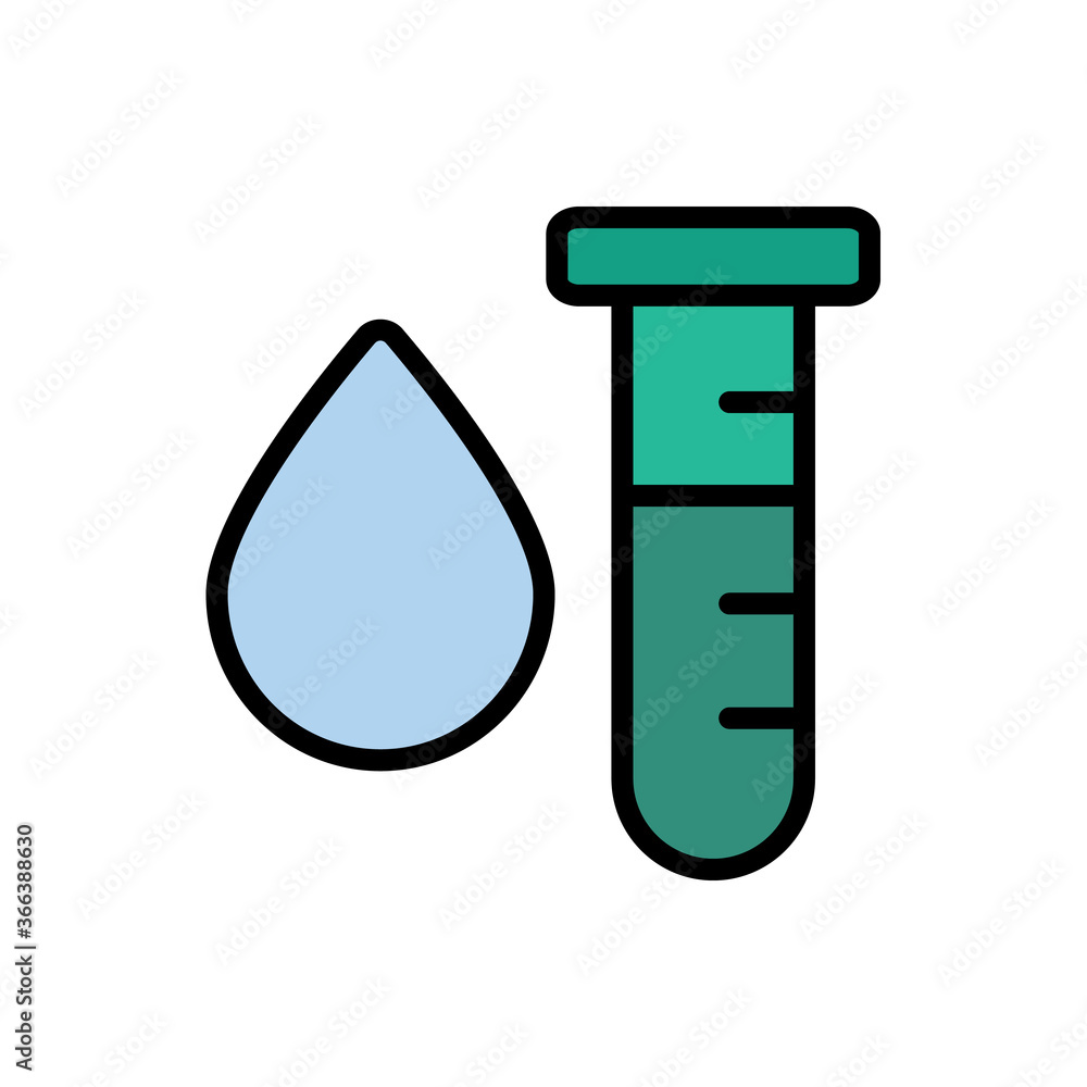 Poster ph, drop, water icon. simple color with outline vector elements of aqua icons for ui and ux, website