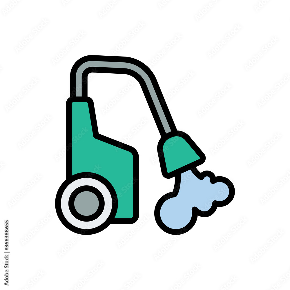 Poster pressure washer icon. simple color with outline vector elements of aqua icons for ui and ux, website