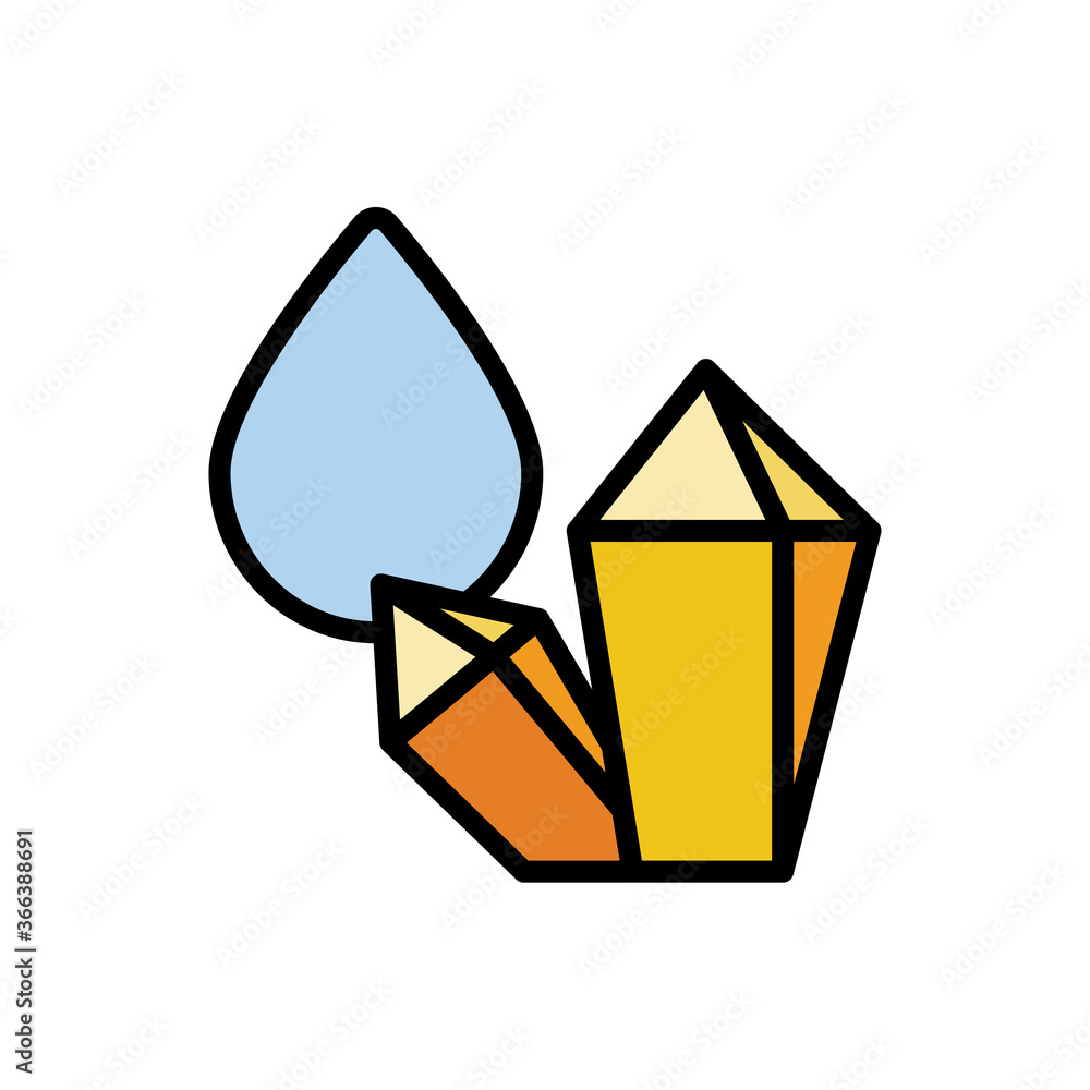 Poster mineral, water drop icon. simple color with outline vector elements of aqua icons for ui and ux, web